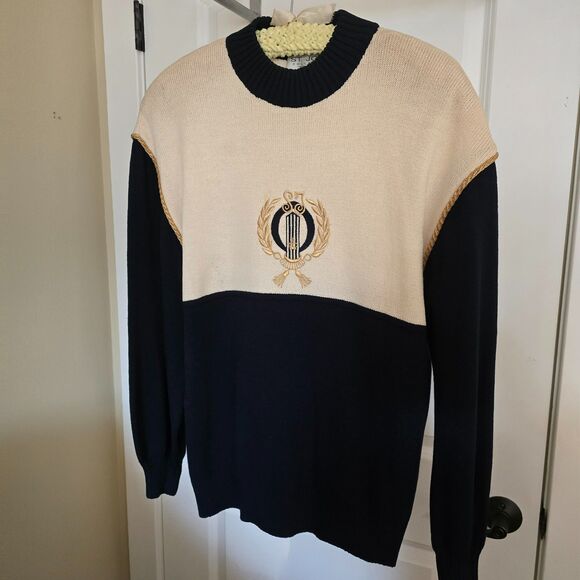 St John Collection by Marie Gray Sz Large Nautical Sweater - Picture 1 of 8